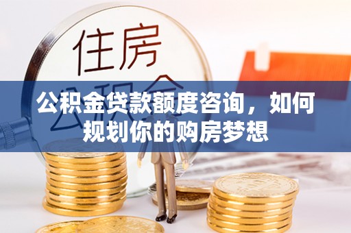 鱼池公积金贷款额度咨询，如何规划你的购房梦想